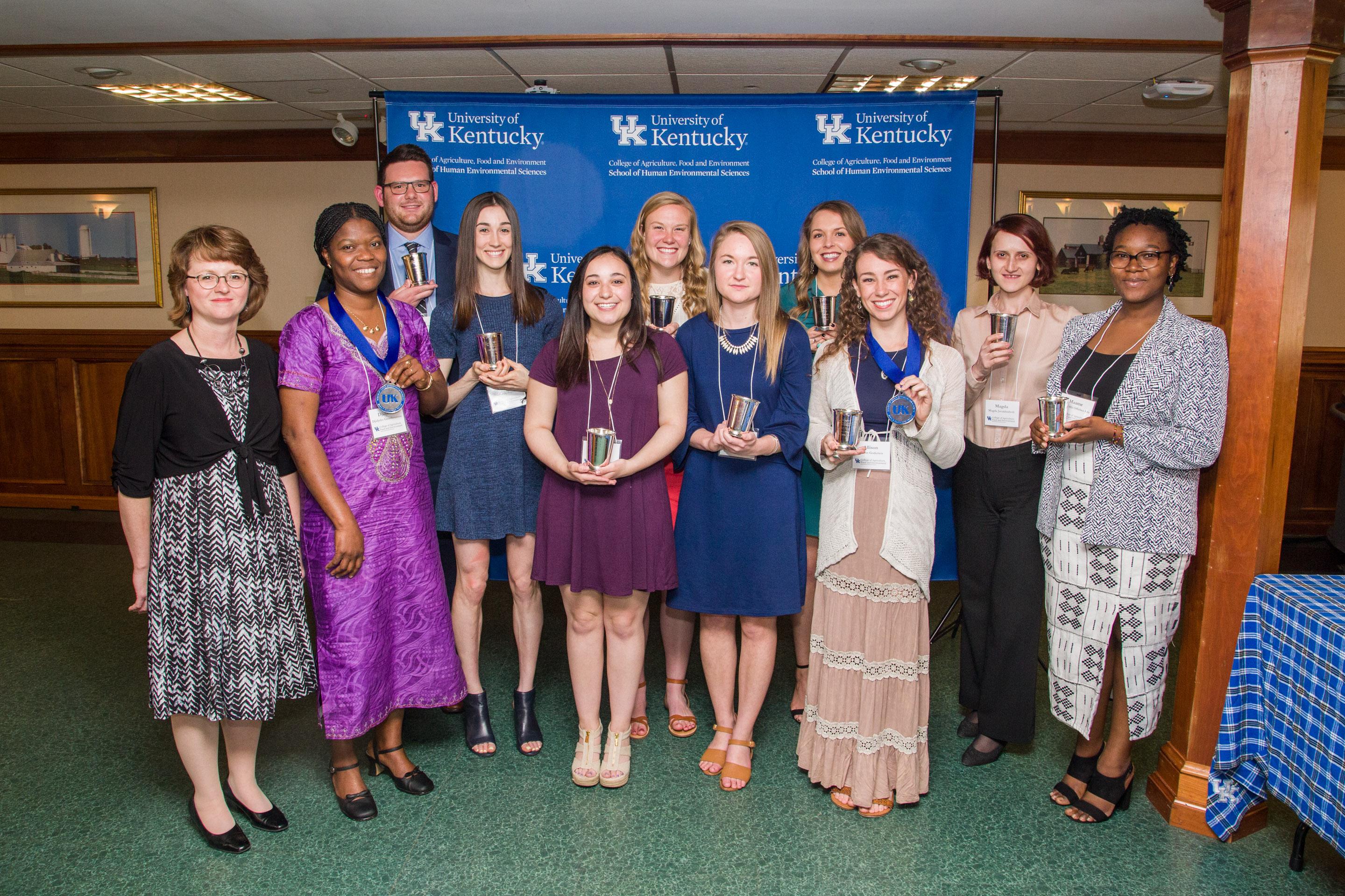 School of HES Honors 2018 Students of Excellence and Distinction recipients