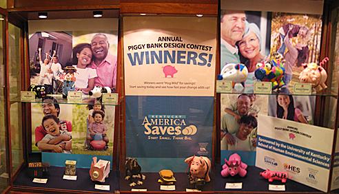 Piggy Bank Display of 2011 Winners
