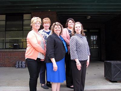 Sue Hughes, Robertson County FCS/4-H Agent; Cathy Jansen, Carroll County FCS Agent; Dr. Cherry Kay Smith, FCS Extension Program Leader; Lora Davidson, Harlan County FCS Agent; and Danielle Ford, Marion County FCS Agent