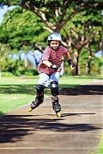 Kid on Rollerblades