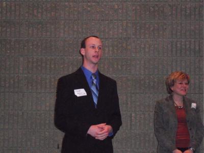 Joseph Higgins, graduate student in the Nutrition and Food Science (NFS) department, and Dr. Mary Roseman