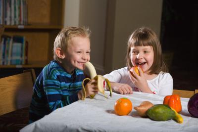 Kids Enjoying Fruit