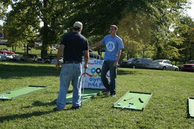 Students assisting in activities