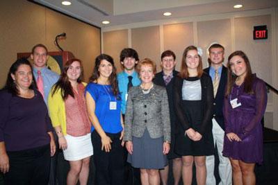 Member of the Iota Chapter gather with National Honorary Member Inductee Marianne Smith Edge at the 2012 National Conclave 