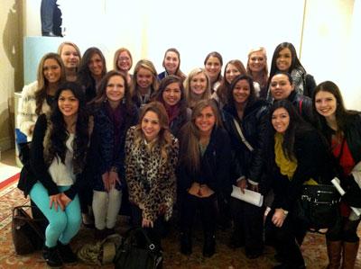 2013 MAT study tour group at Kleinfeld Bridal in New York City