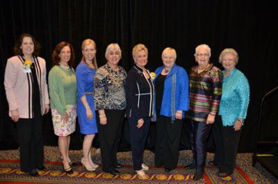 Pictured from left to right: Representative Tanya Pullin, Marci Hicks, Liz Toombs, Kathy Jansen, Patricia Brantley Todd, Ann Vail, Nancy Wills and Myra Leigh Tobin