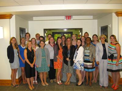 Faculty members with Dietetics Interns