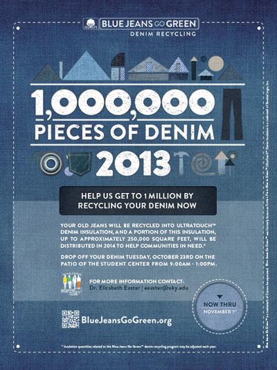 Help us get to 1 million byr recycling your denim now