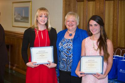 Mary Boulanger and Emily Rogers with Dr. Vail